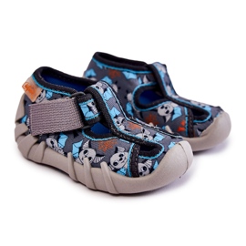BEFADO S.A. Papuci Befado Velcro 190P104 Albastru-Gri 1