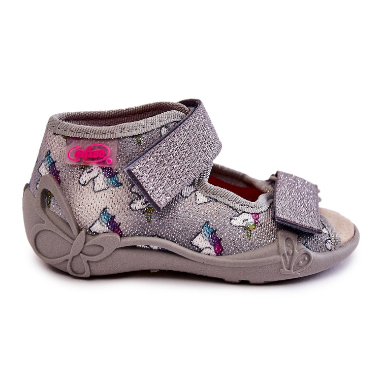 BEFADO S.A. Sandale Cu Velcro Unicorn Befado 342P044 Gri 2