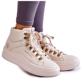 Pantofi de damă înalți Cross Jeans KK2R4027C Bej 10