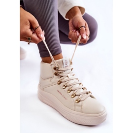 Pantofi de damă înalți Cross Jeans KK2R4027C Bej 7
