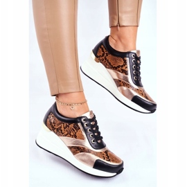 GOE Încălțăminte sport pentru femei Adidași Piele neagră GG2N3044 negru 4