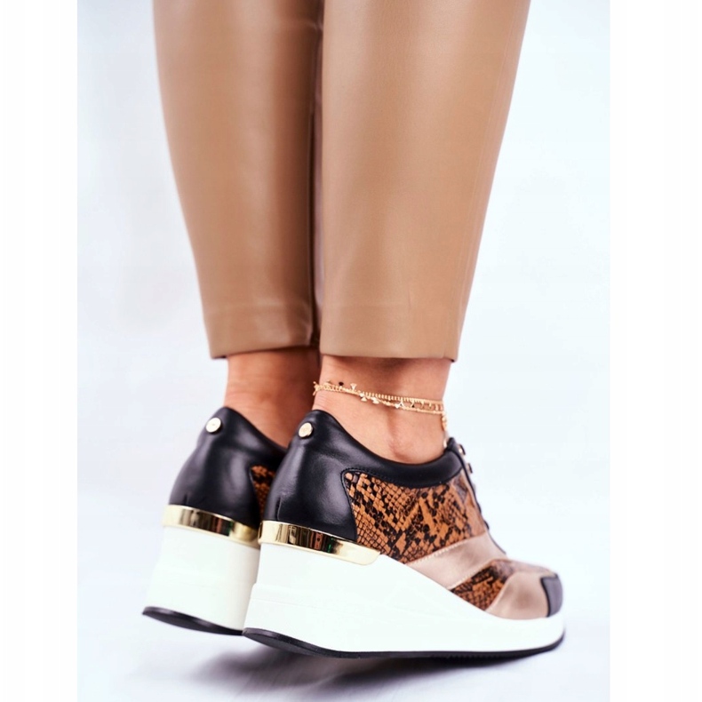 GOE Încălțăminte sport pentru femei Adidași Piele neagră GG2N3044 negru 3