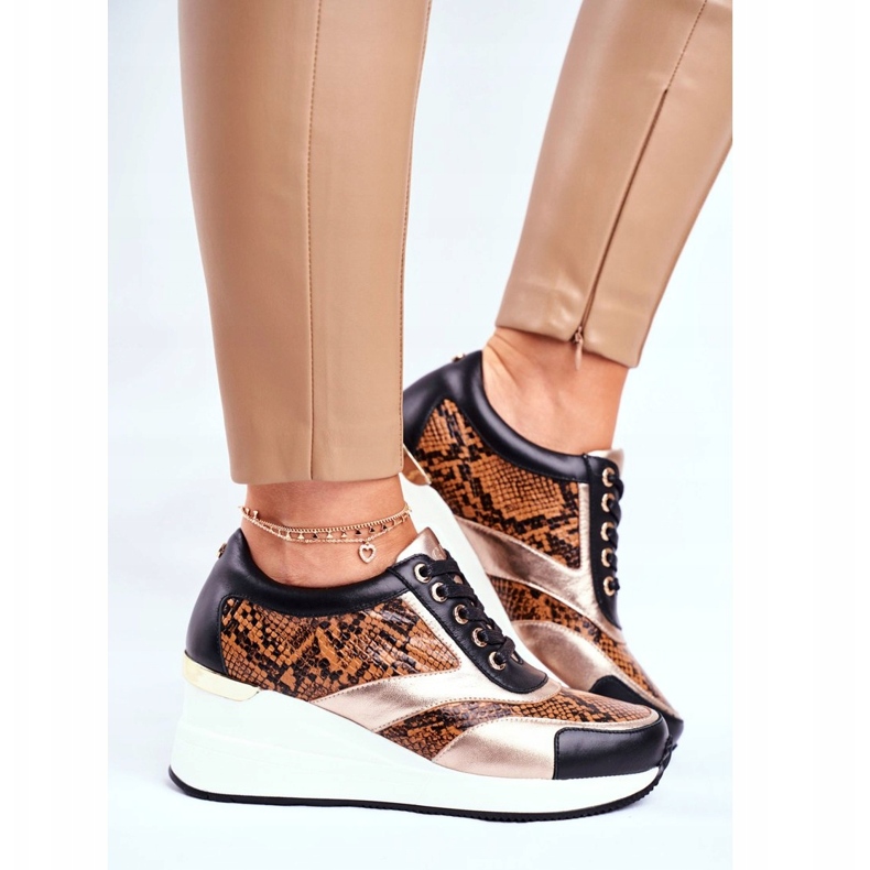 GOE Încălțăminte sport pentru femei Adidași Piele neagră GG2N3044 negru 2