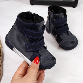 Pantofi băieți cu velcro bleumarin Kornecki 6583 albastru 1 Pantofi băieți cu velcro bleumarin Kornecki 6583 albastru 1