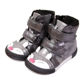 Pantofi pentru fete, velcro, vulpe argintie, Kornecki 6583 3