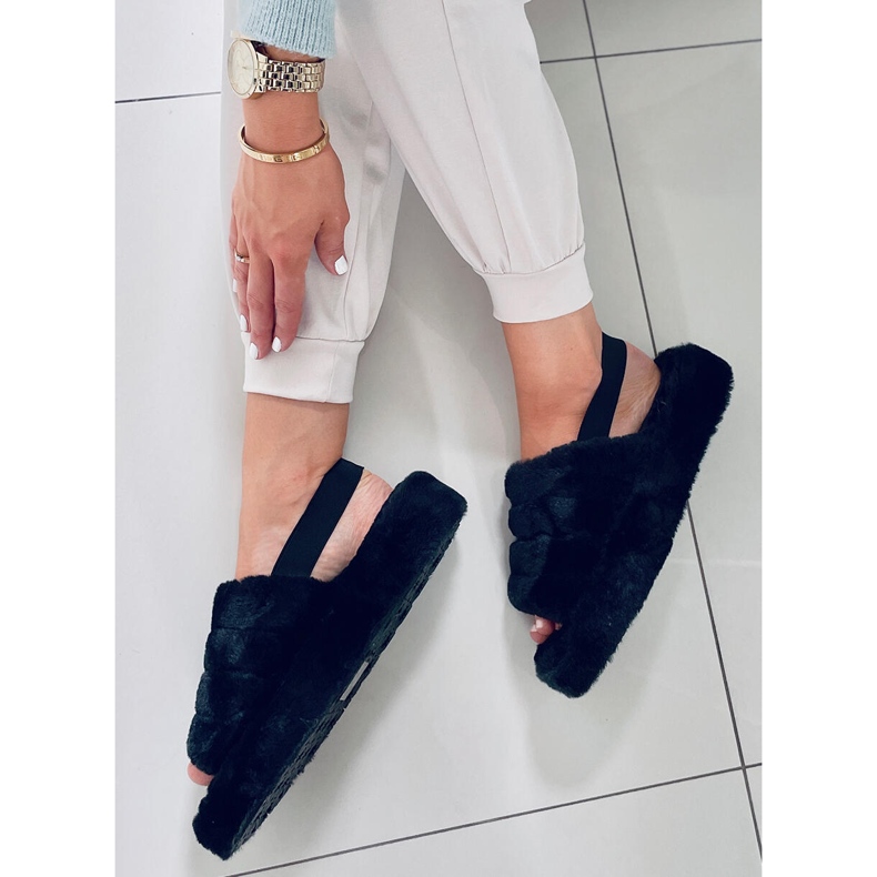 BM Papuci de damă Missy Black negru 2