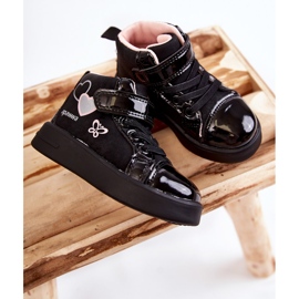 PA1 Pantofi Înalți Copii Cu Velcro Negru Cheezi 3