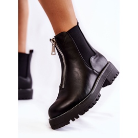 PG1 Cizme calde la modă Cizme negre Madeleine Jodhpur negru 2