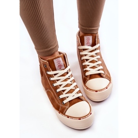 Pantofi de damă înalți Cross Jeans KK2R4043C Camel maro 3