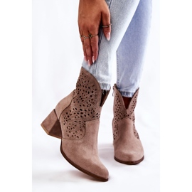 Cizme ajurate Lewski Shoes 3166 Cappucino maro 1 Cizme ajurate Lewski Shoes 3166 Cappucino maro 1