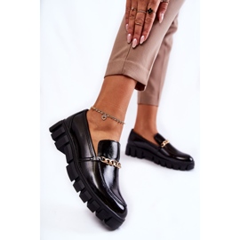 Sergio Leone Pantofi Lacuiti Cu Lant Negru Anne 2