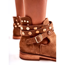 WS1 Cizme de dama cu jeturi pe toc plat maro larino 1 WS1 Cizme de dama cu jeturi pe toc plat maro larino 1