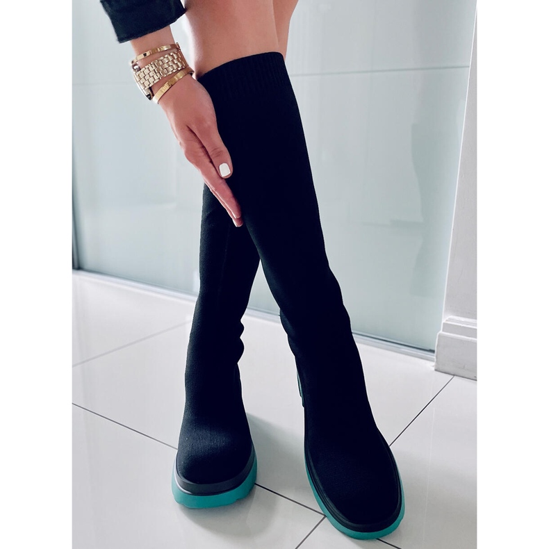 PA1 Ciorapi de sus Duff Blue negru multicolor verde 2 PA1 Ciorapi de sus Duff Blue negru multicolor verde 2