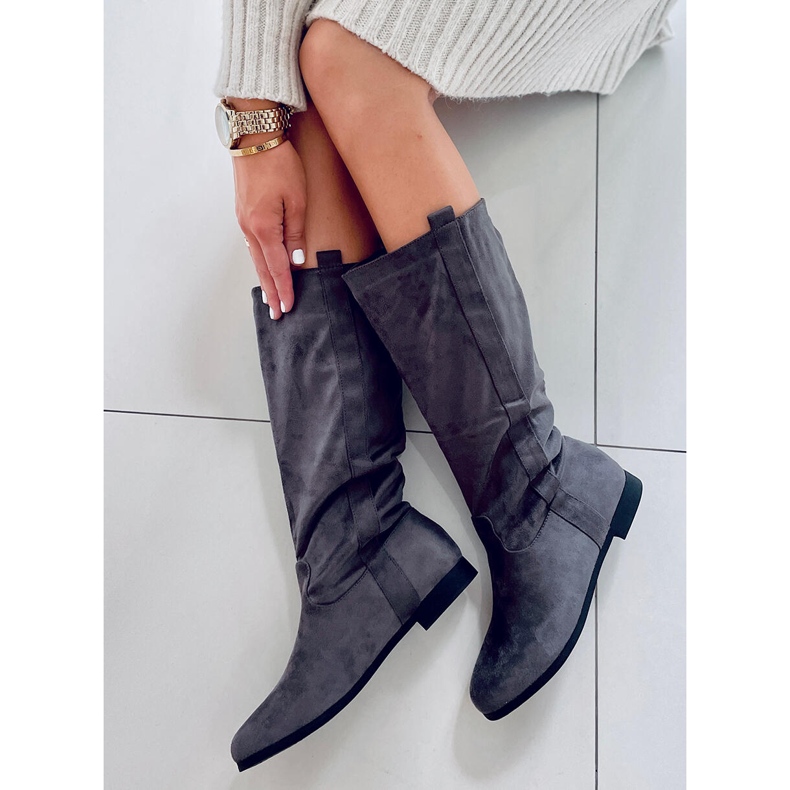 PA1 Cizme plate Flatty Grey gri 1