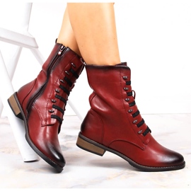 Cizme de dama rosii cu fermoar Jezzi roșu 1 Cizme de dama rosii cu fermoar Jezzi roșu 1