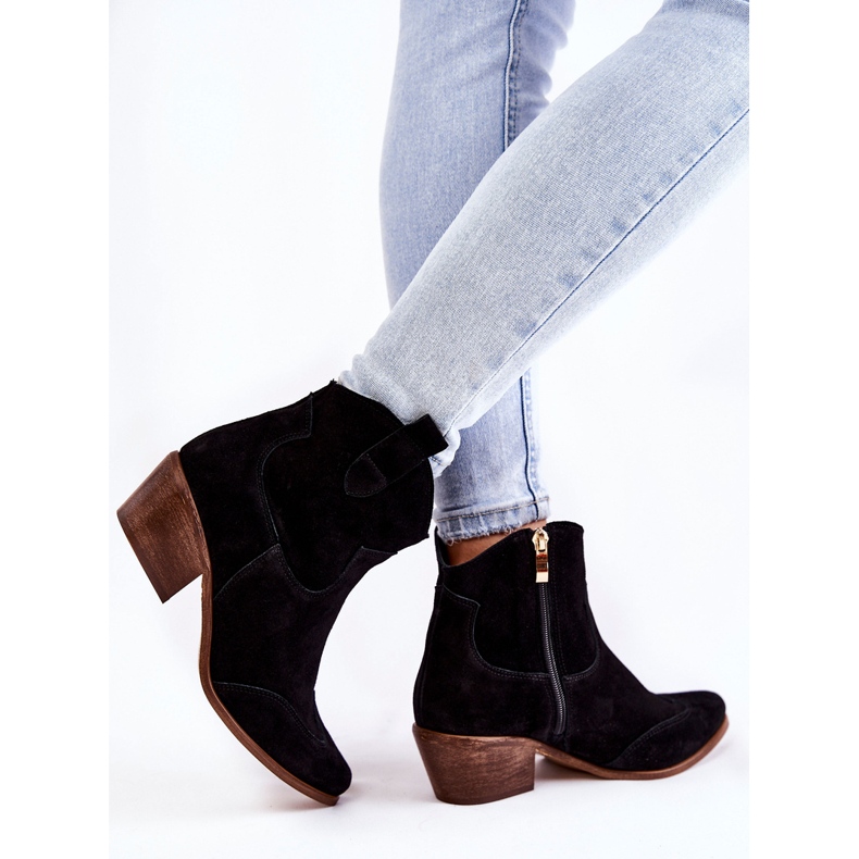 Lewski Shoes Ghete de damă pantofi Spitz Lewski 3236 negru 2