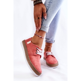 Pantofi de damă cu spumă cu memorie Big Star KK276006 Coral roșu 1