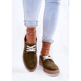 Pantofi de damă cu spumă cu memorie Big Star KK276007 Kaki verde 2