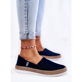 Pantofi de damă Slip On Big Star KK276009 Bleumarin albastru 2