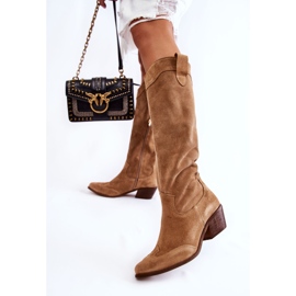 Cizme de dama cu toc inalt Lewski Shoes 3235 Bej 2 Cizme de dama cu toc inalt Lewski Shoes 3235 Bej 2