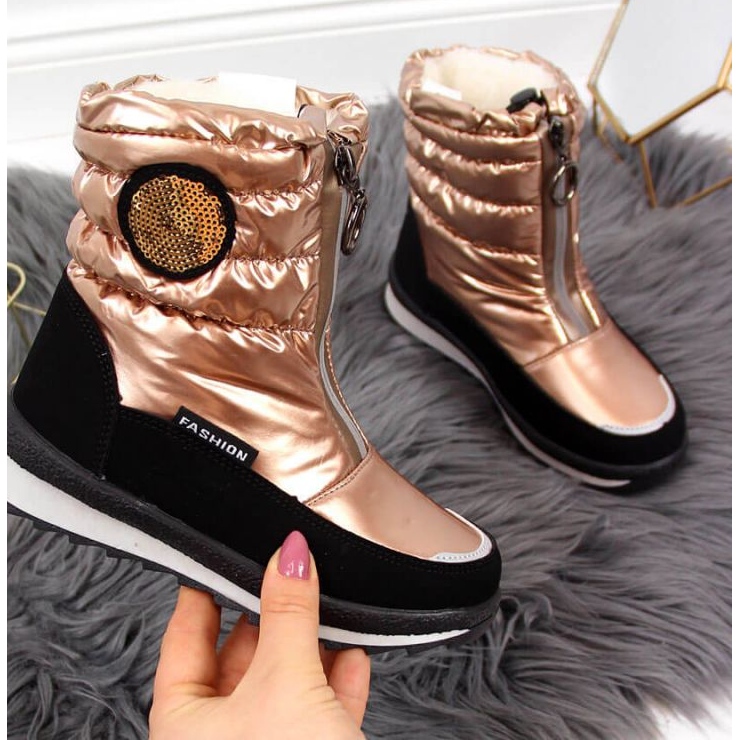 Ghete impermeabile pentru zăpadă Jr EVE323C aur alb de aur 1