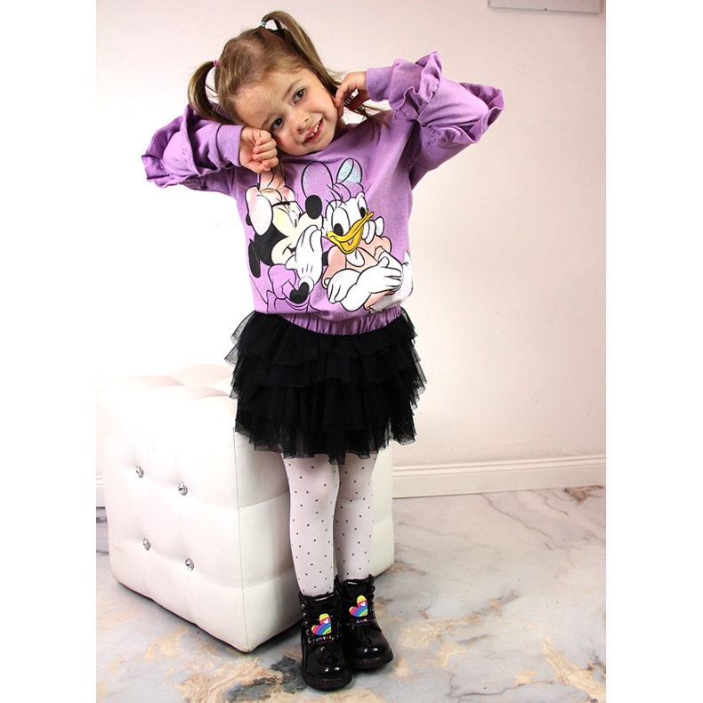 Cizme negre Miss❤E pentru fete izolate cu lana de oaie negru 1