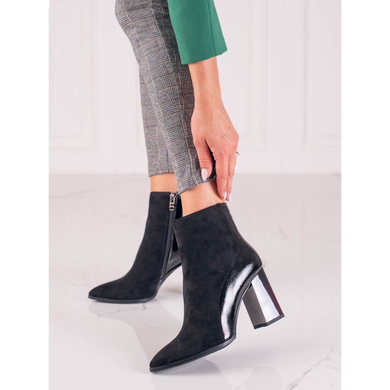 Cizme de damă Shelovet pe un stâlp înalt negru 1