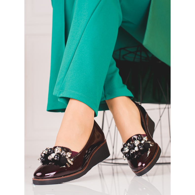 W. Potocki Pantofi eleganti pe pană Potocki roșu 2