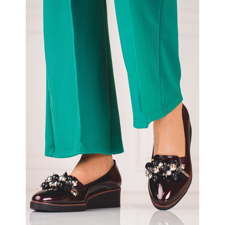 W. Potocki Pantofi eleganti pe pană Potocki roșu 1