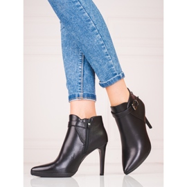 Cizme elegante pe toc înalt de Sergio Leone negru 1 Cizme elegante pe toc înalt de Sergio Leone negru 1