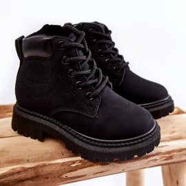 Cizme calde pentru copii Black Cheddy negru 1
