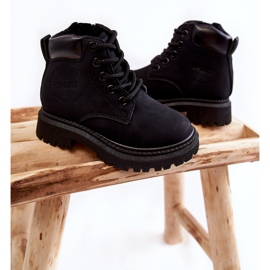 Cizme calde pentru copii Black Cheddy negru 2