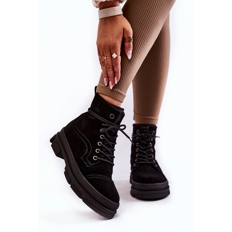 Cizme Călduțe din piele intoarsa Big Star KK274525 Negru 1 Cizme Călduțe din piele intoarsa Big Star KK274525 Negru 1