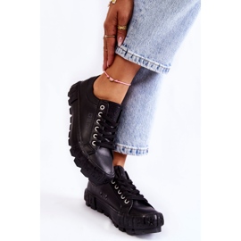 Pantofi de piele la modă Big Star KK274143 Negru 2