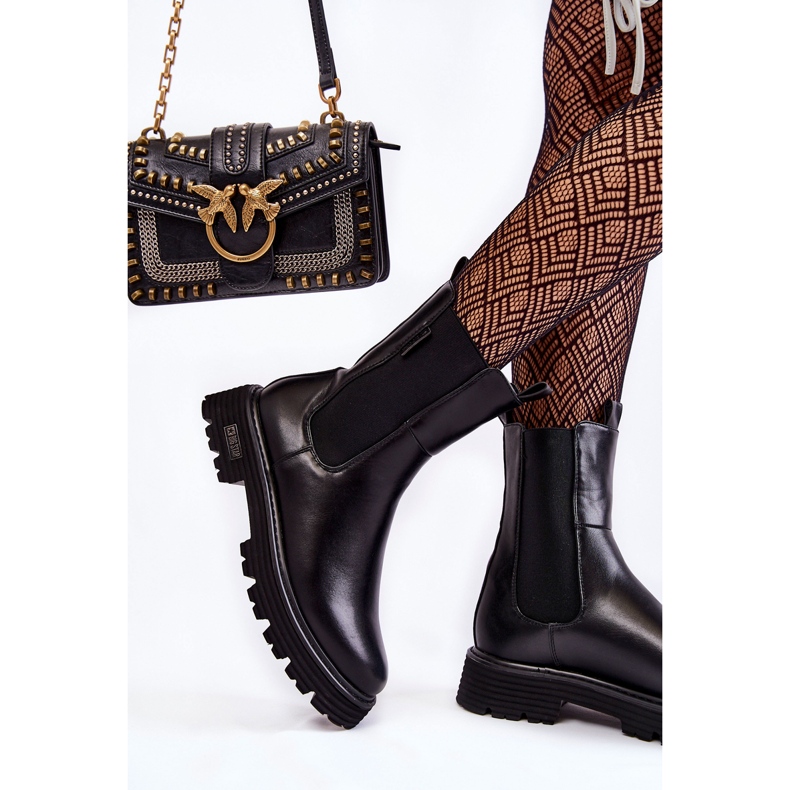 Cizme High Warm Slip-on Cizme Jodhpur Big Star KK274500 Negru 2