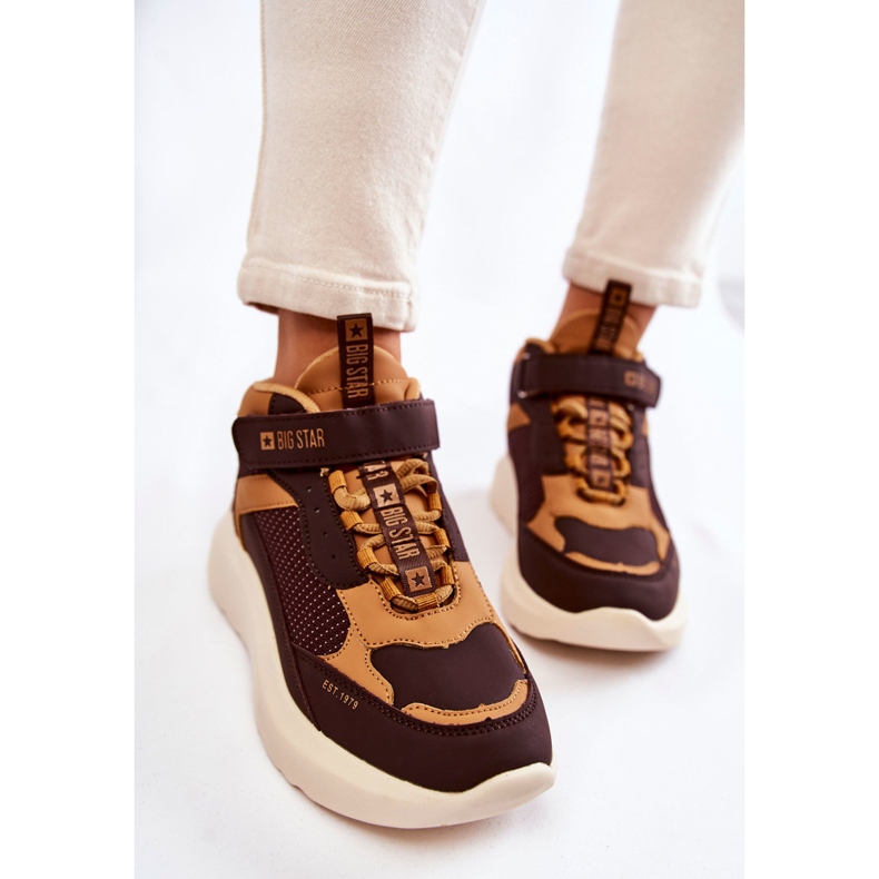 Pantofi Sport dama Sistem de spuma cu memorie Big Star KK274404 Maro 2