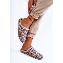 Papuci De Casa In Pisici Inblu GF-12-011 Bej maro multicolor 2