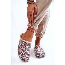 Papuci De Casa In Pisici Inblu GF-12-011 Bej maro multicolor 1