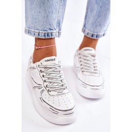 Vinceza Pantofi sport de damă albi Solveig 2