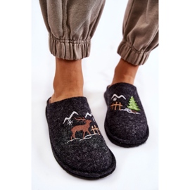 Papuci de casă Big Star KK276018 Negru și Bej maro 2