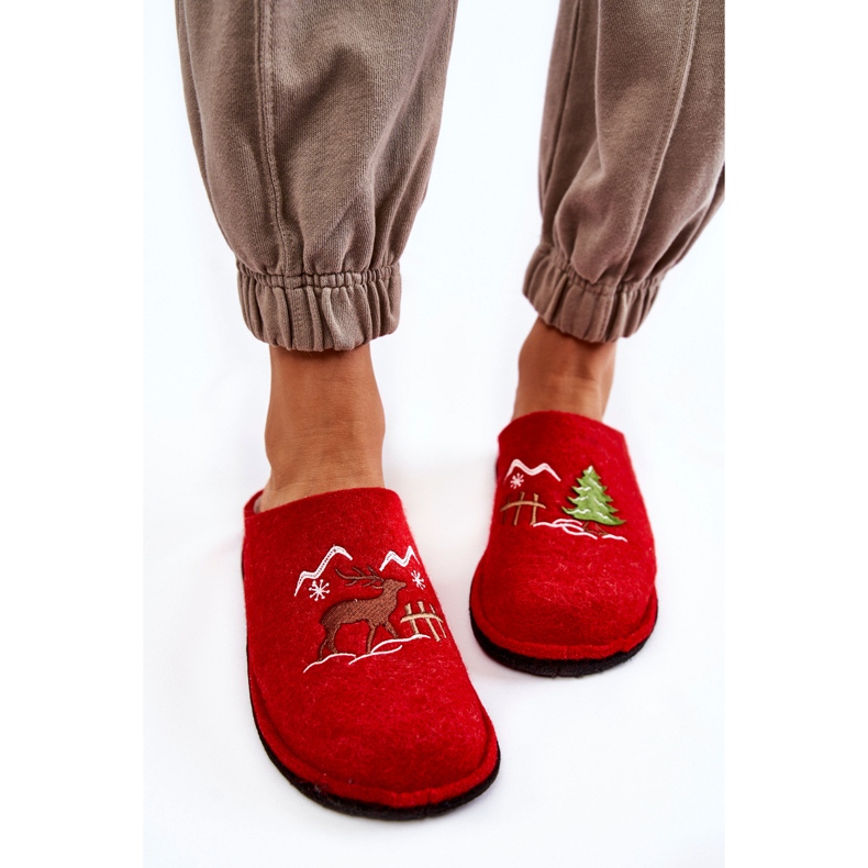 Papuci de casă Big Star KK276017 Roșu-Bej 2