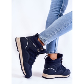 Pantofi de trekking înalți pentru damă Big Star KK274611 Bleumarin albastru 5