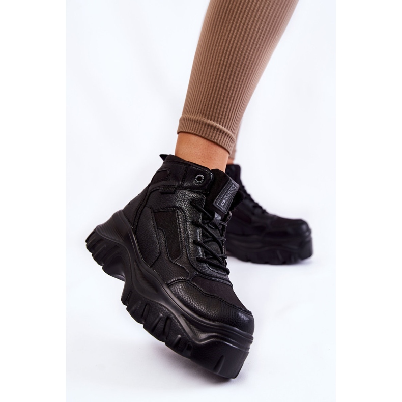 Cizme la modă Memory Foam Big Star KK274371 Negru 2