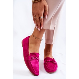 Mocasini din piele intoarsa Cu Decorat Fuchsia Santi roz 1
