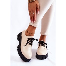 Pantofi din piele la modă La.Fi 210013BE-PU Bej 1