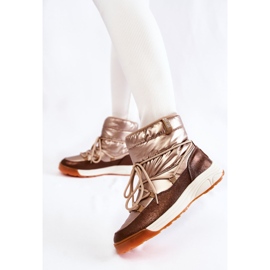 Cizme de zapada dama Memory Foam Big Star KK274276 Aur-Maro 2