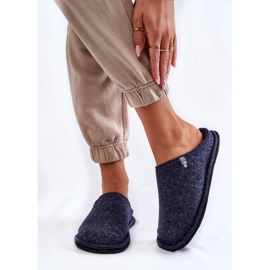Papuci de damă Classic Felt Big Star KK276013 Bleumarin albastru 1