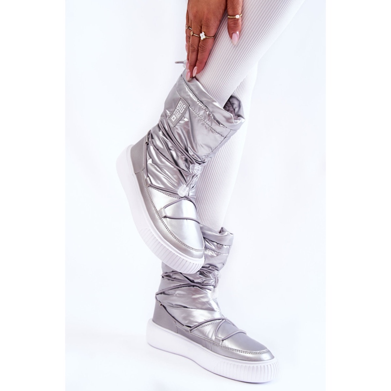 Cizme izolate de zăpadă damă Big Star KK274195 Argintiu 2