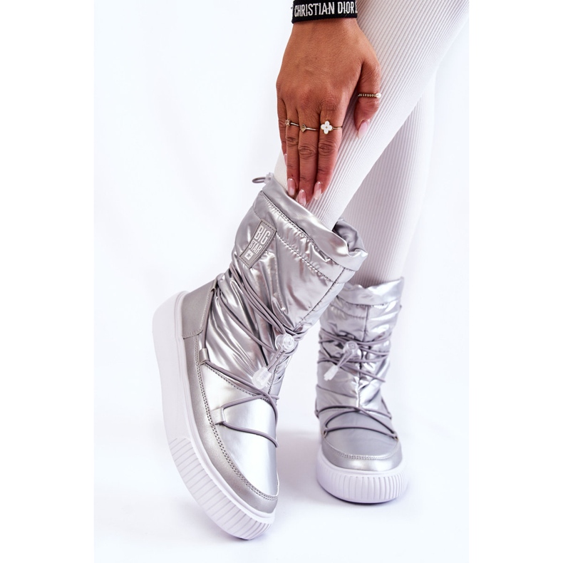 Cizme izolate de zăpadă damă Big Star KK274195 Argintiu 1