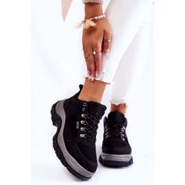 Pantofi de trekking damă cu spumă cu memorie Big Star KK274364 Negru 1 Pantofi de trekking damă cu spumă cu memorie Big Star KK274364 Negru 1